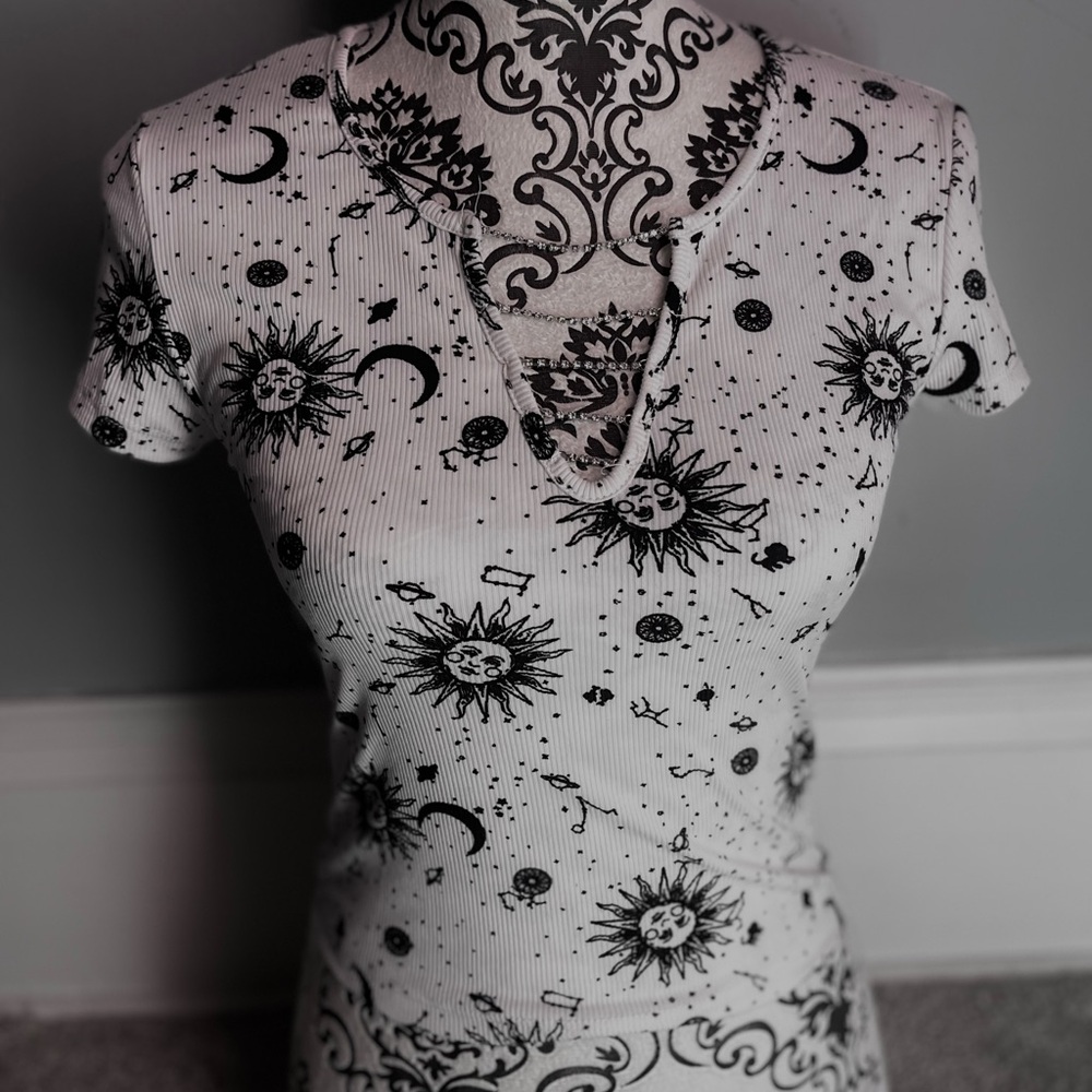 moon shirt with rhinestones